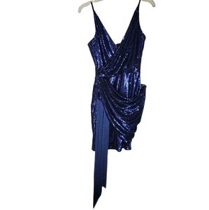 NWT Dress The Population ALIDA Royal Blue Sequin Dress